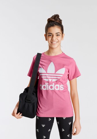 ADIDAS ORIGINALS T-Shirt 'Trefoil' in Pink: predná strana