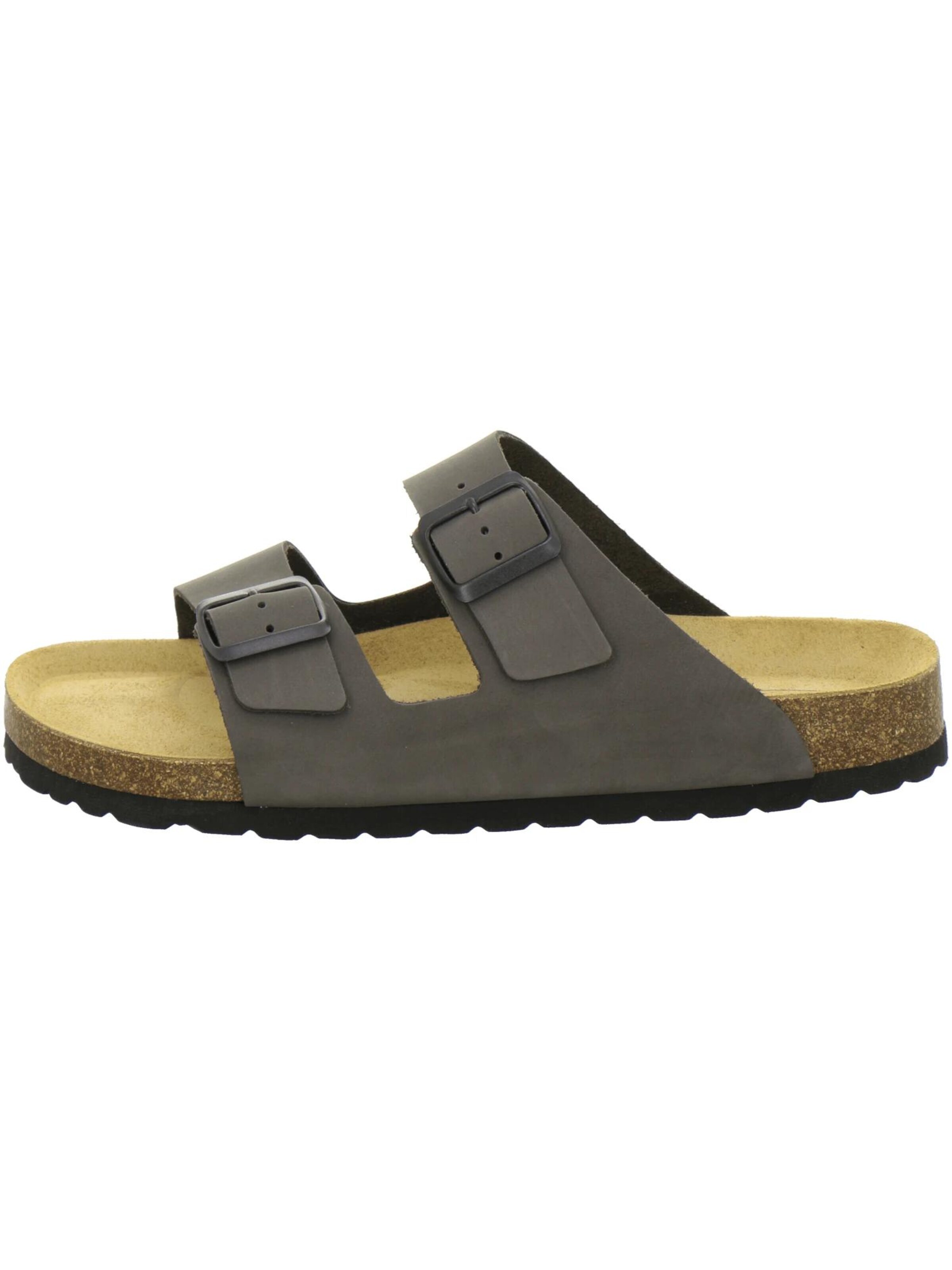 Mule 'Pantoletten Herren Zweischnaller stone Nubukleder' AFS-Schuhe en gris