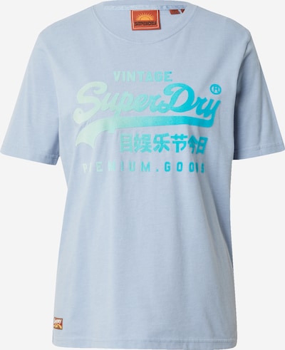 Superdry T-shirt en bleu / bleu clair / citron vert, Vue avec produit