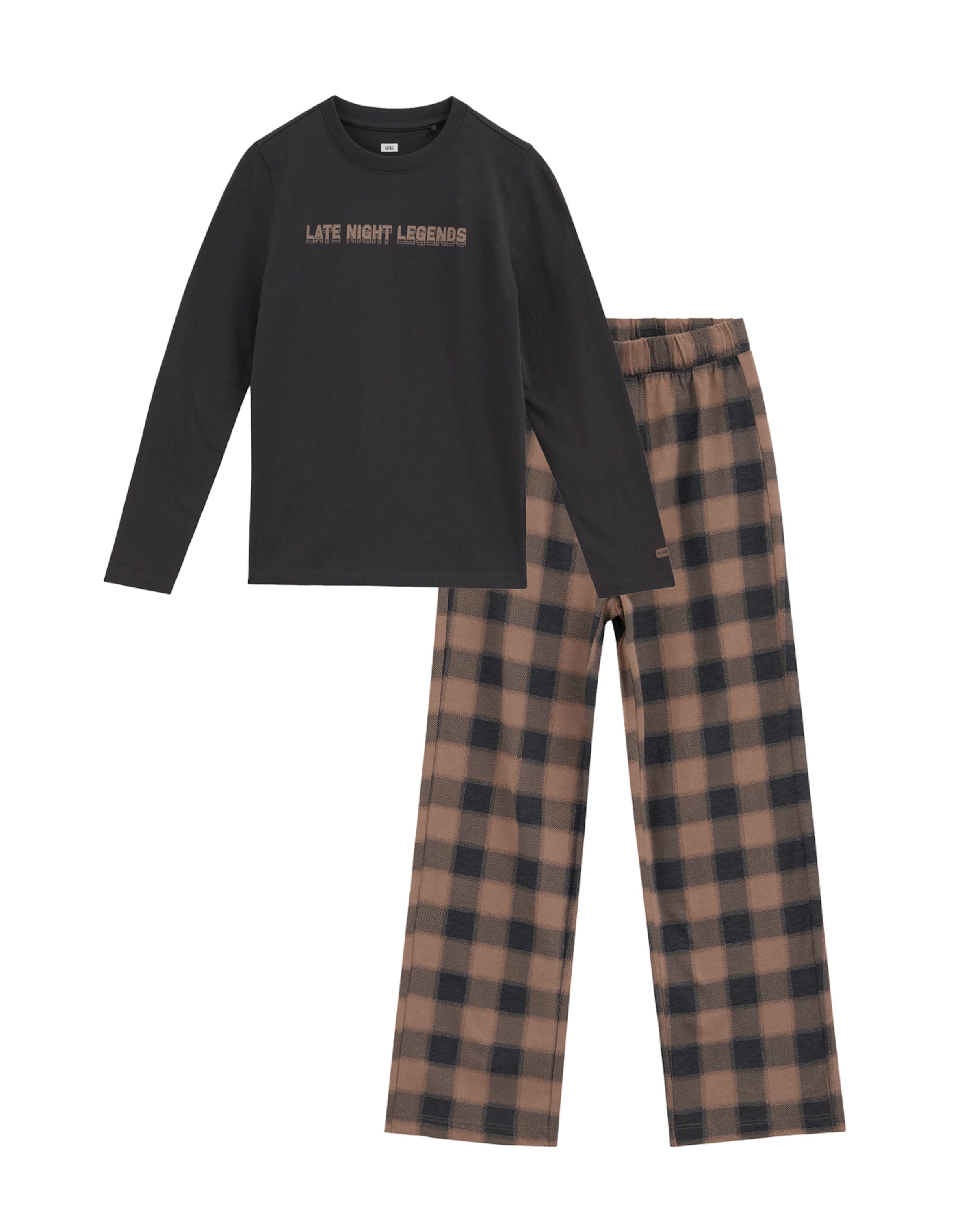 WE Fashion Schlafanzug in Grau: Vorderseite