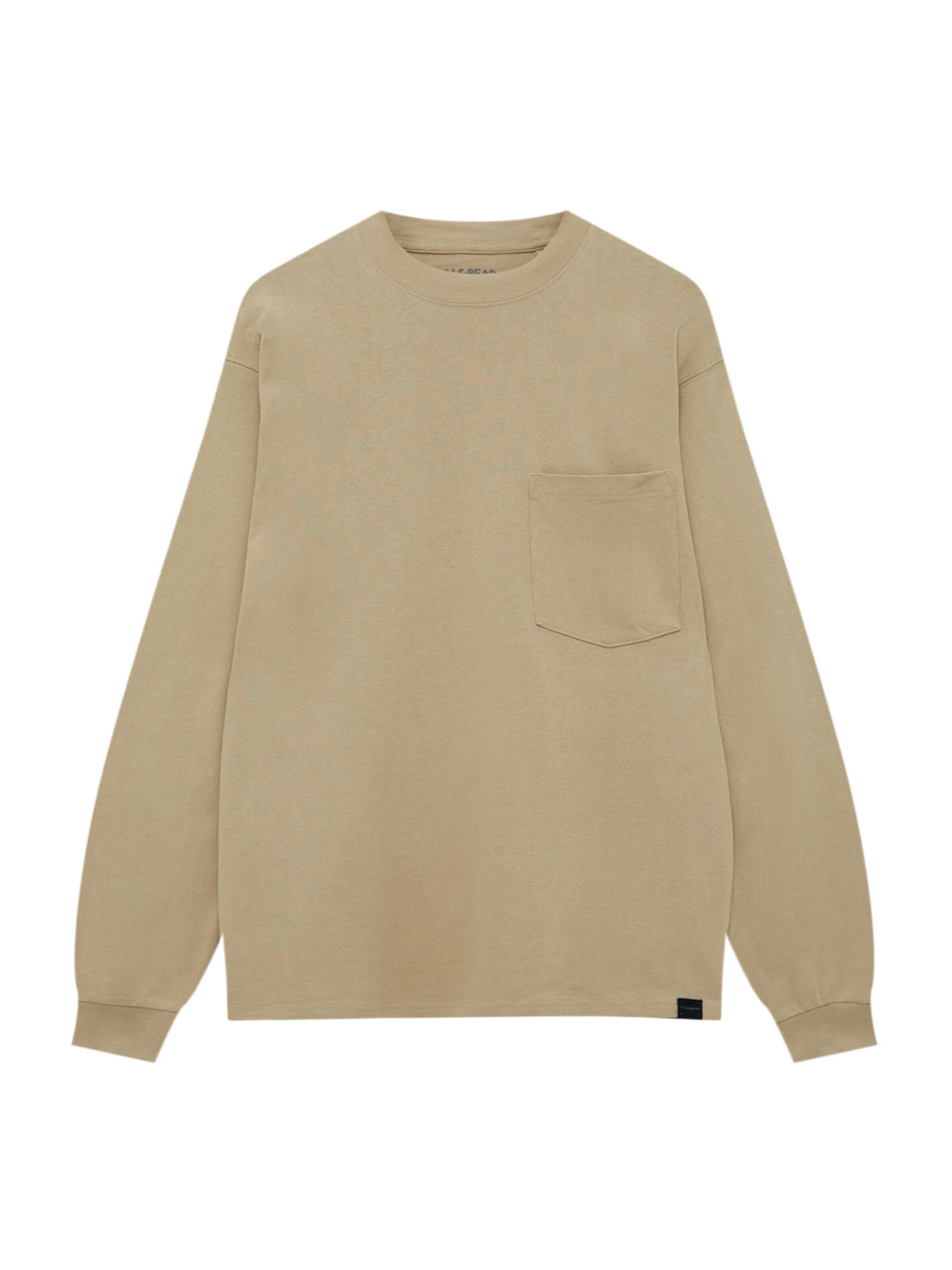 Pull&Bear Тениска в бежово: отпред