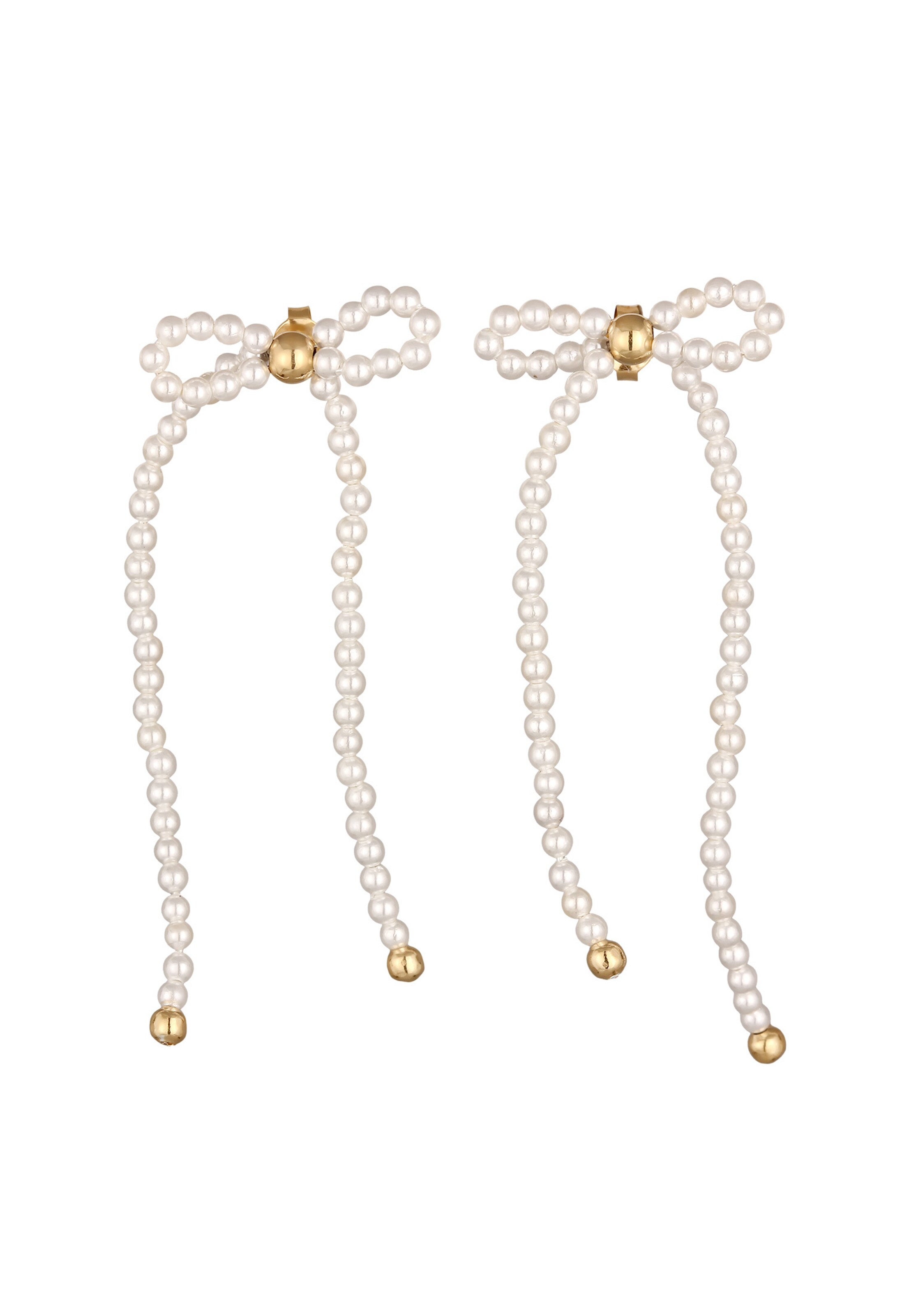 ELLI PREMIUM Earrings 'Schleife' in White