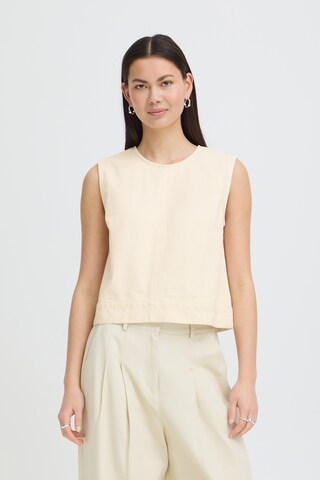 Chemisier ICHI en beige : devant