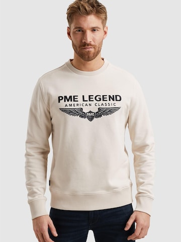 PME Legend Collegepaita 'Sweatshirt with logo' värissä valkoinen: etupuoli