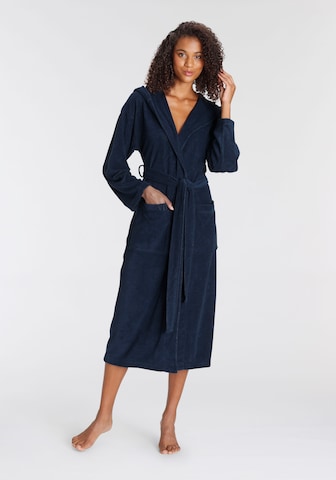 VIVANCE Bathrobe long 'Dreams' in Blue: front