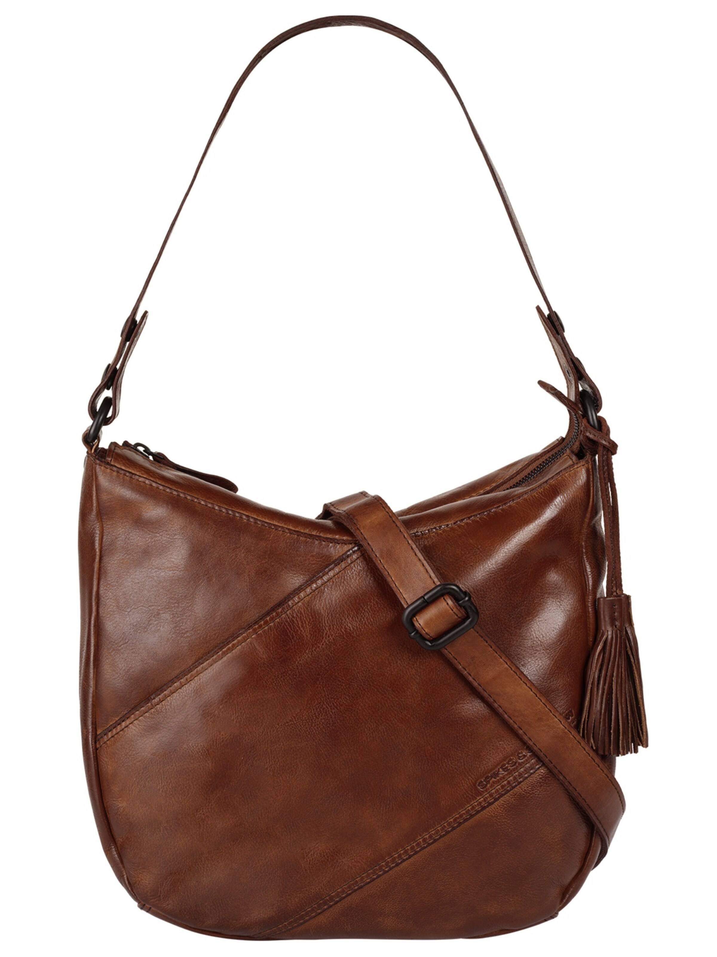 Sac à bandoulière Spikes & Sparrow en marron : devant