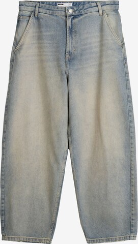 Bershka Wide leg Jeans in Blue: front