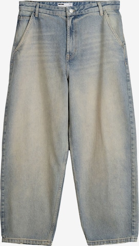 Bershka Wide leg Jeans in Blauw: voorkant