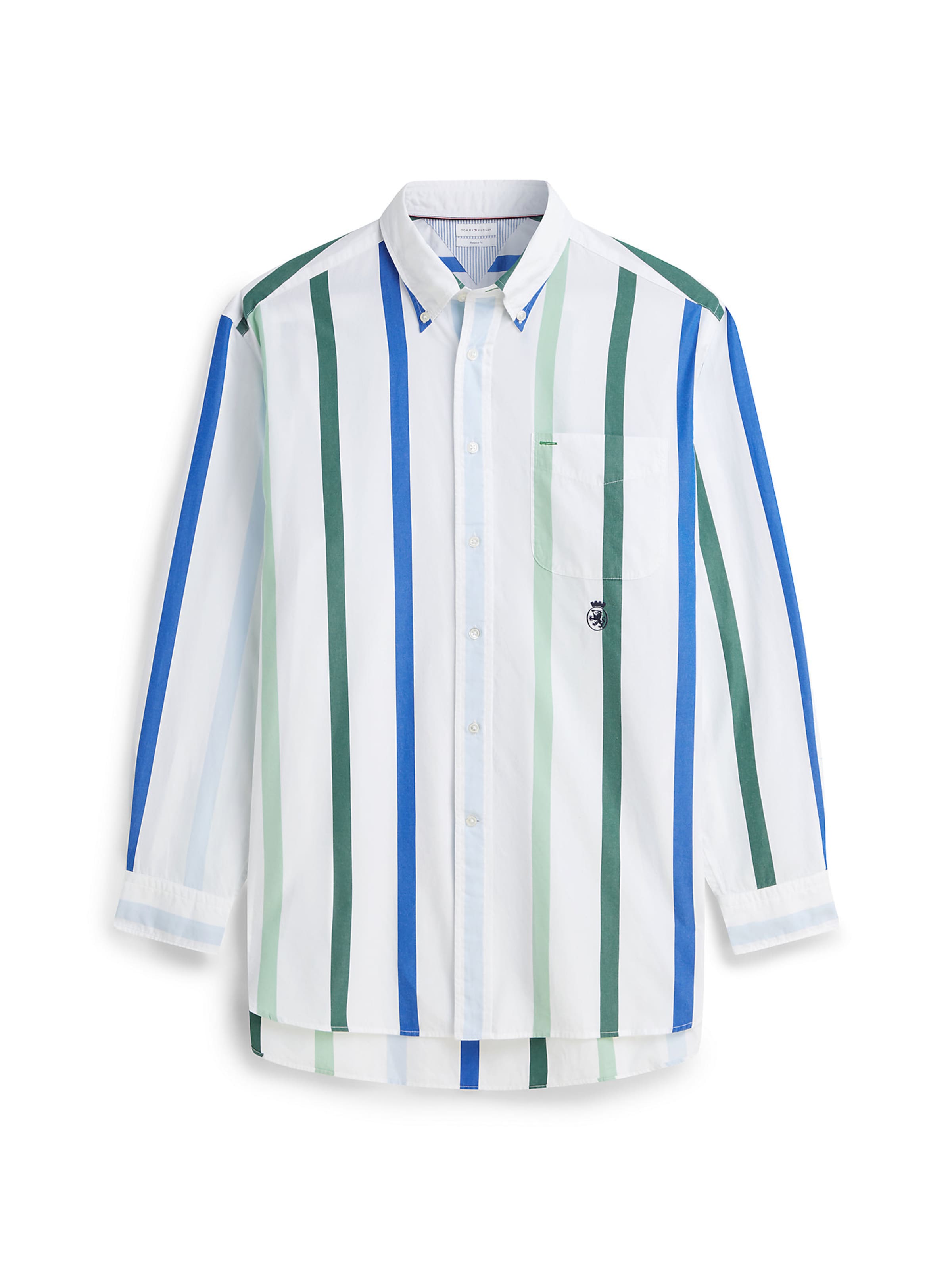 TOMMY HILFIGER Hemd in blau / mint / tanne / weiß, Produktansicht