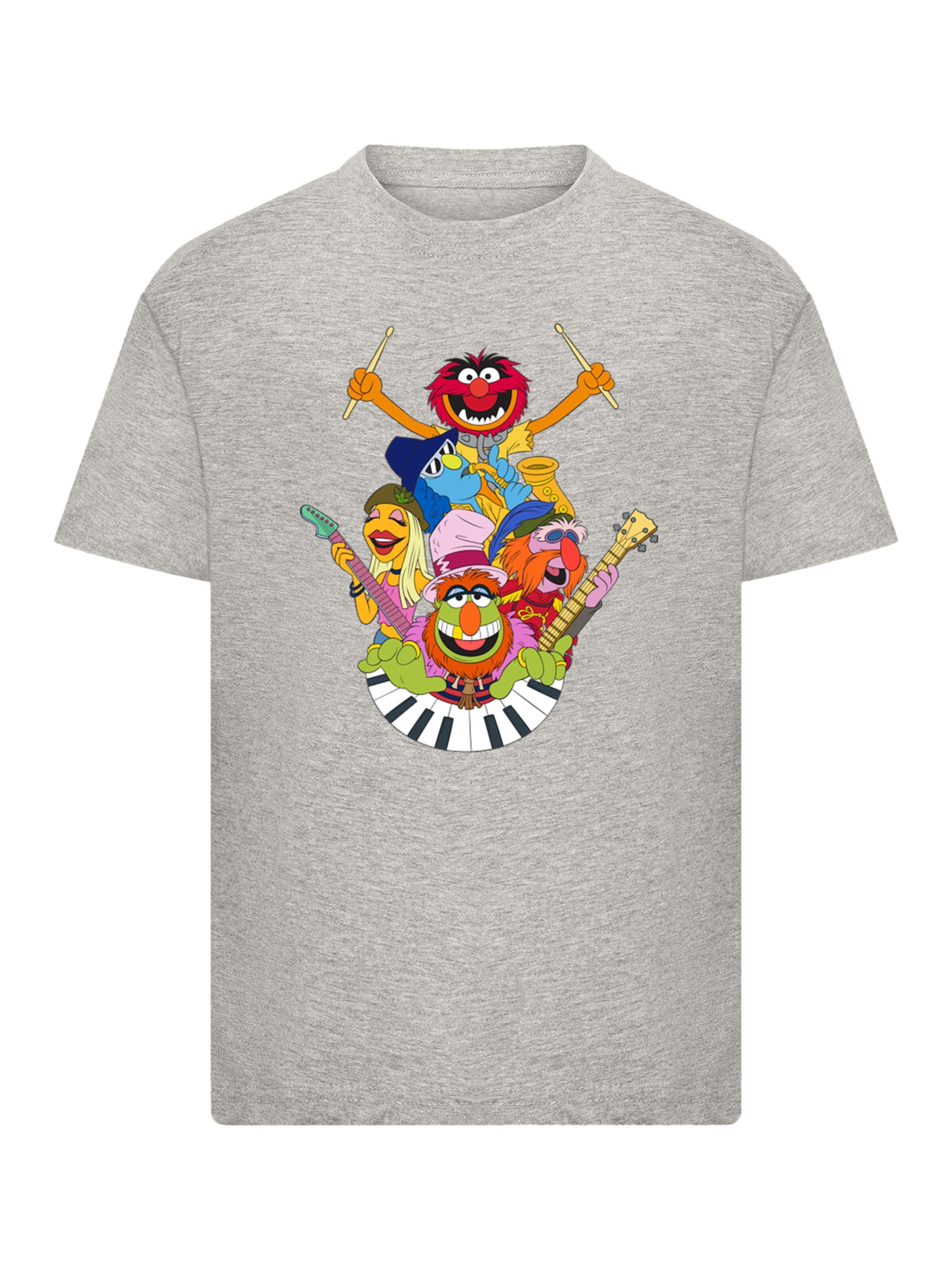 T-Shirt 'Disney Muppets-Dr.-Teeth-and-The-Electric-Mayhem' F4NT4STIC en gris : devant
