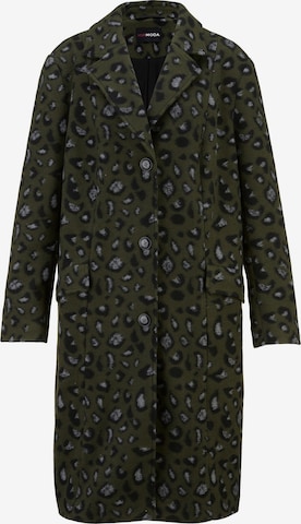 MIAMODA Between-Seasons Coat in Green: front