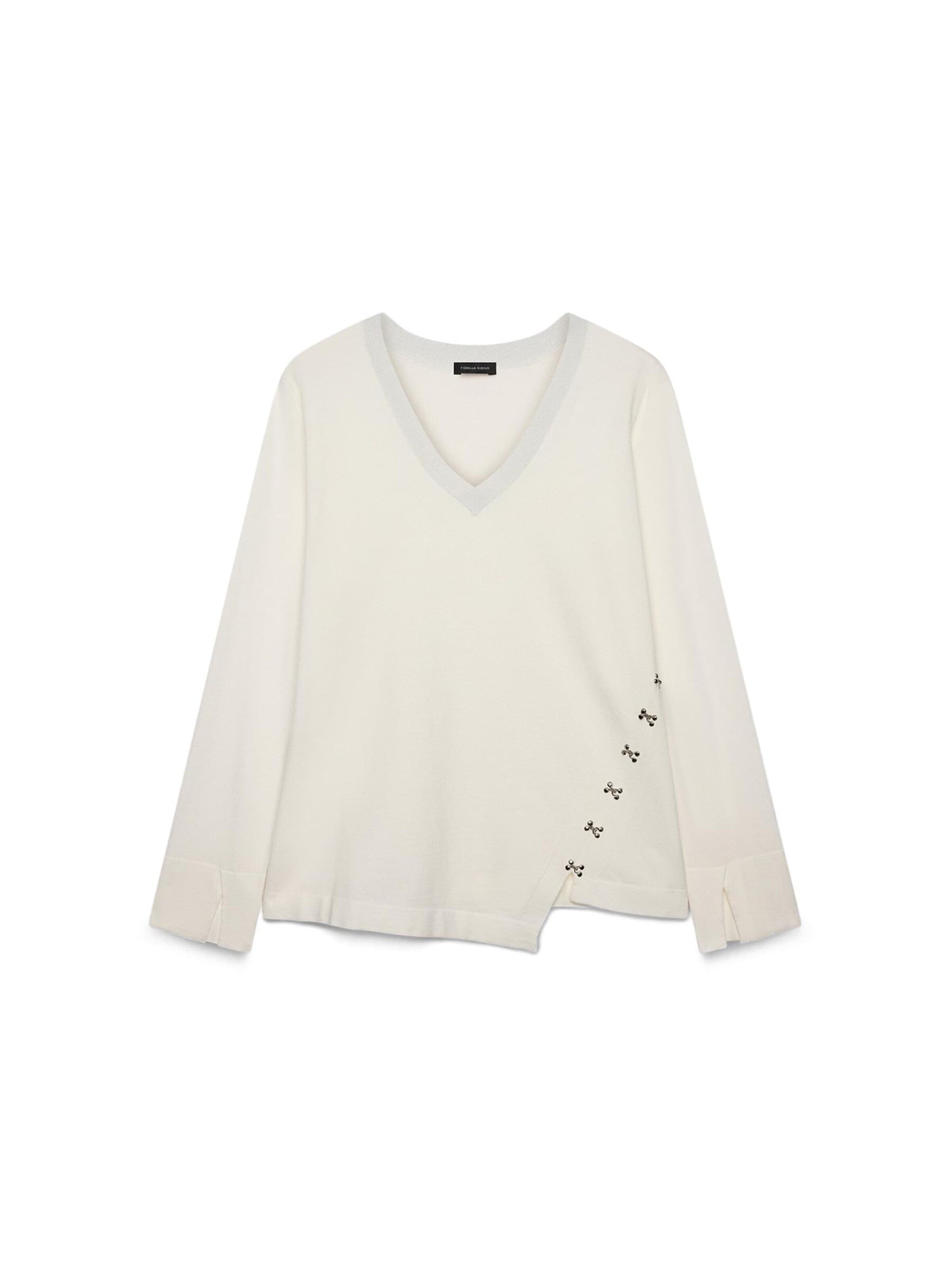 Pullover di Fiorella Rubino in bianco: frontale