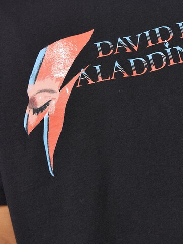 Recovered Shirt 'David Bowie Aladdin Sane' in Zwart