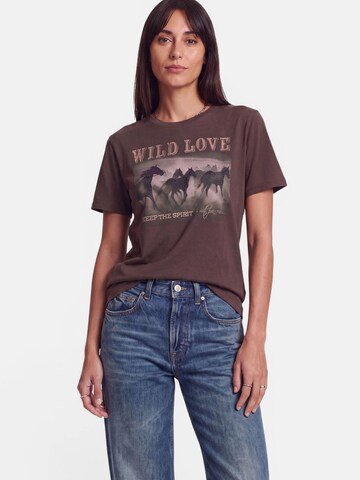 T-shirt 'Wild Love' PRINCESS GOES HOLLYWOOD en marron : devant