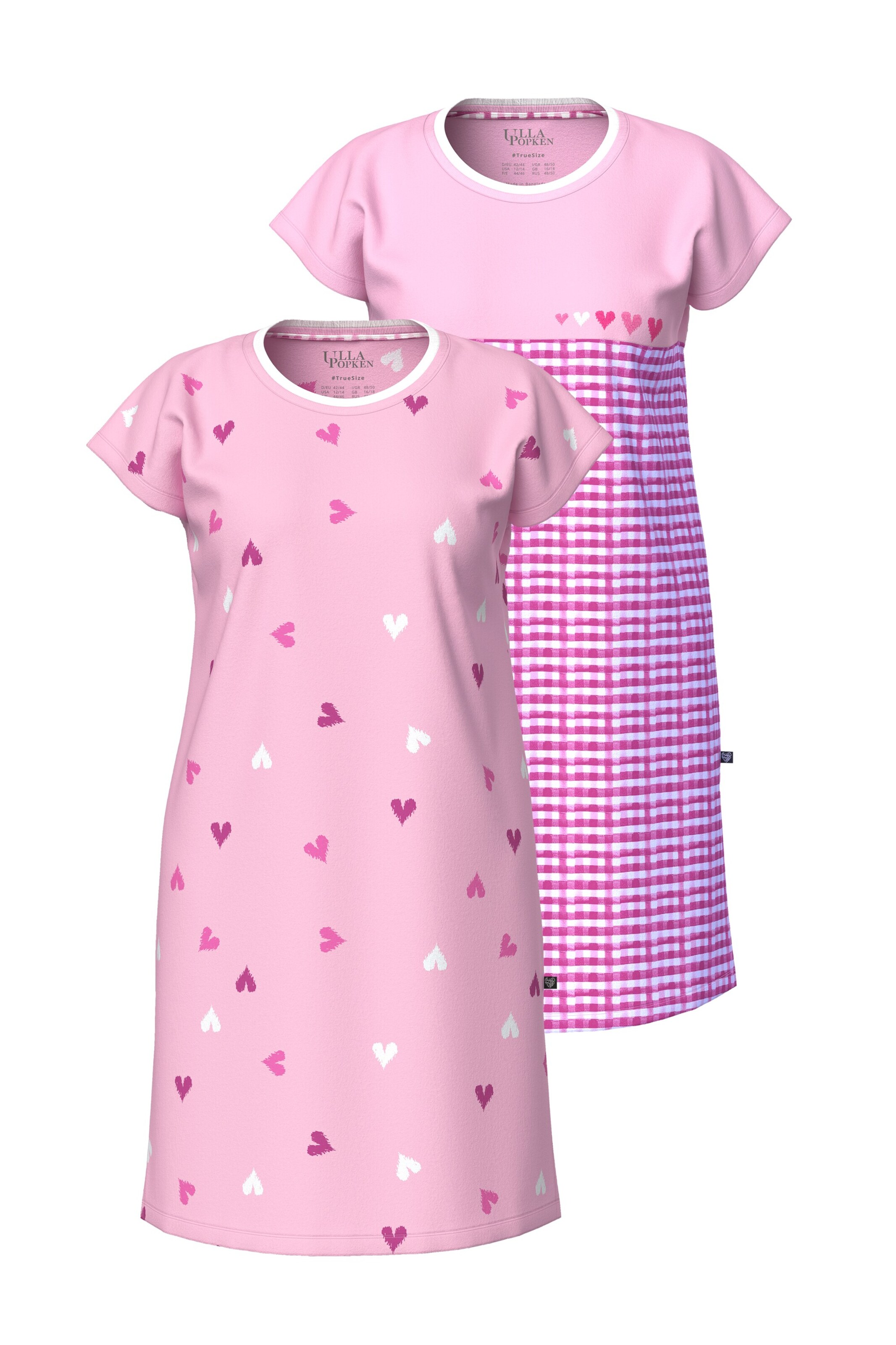 Ulla Popken Nightgown in Pink: front