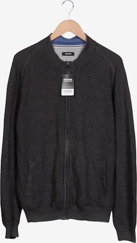 Walbusch Strickjacke XXL in Grau: Vorderseite