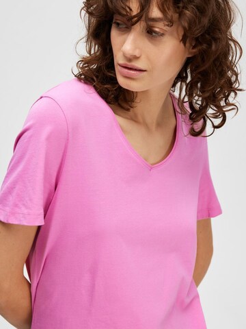 rožinė SELECTED FEMME Marškinėliai