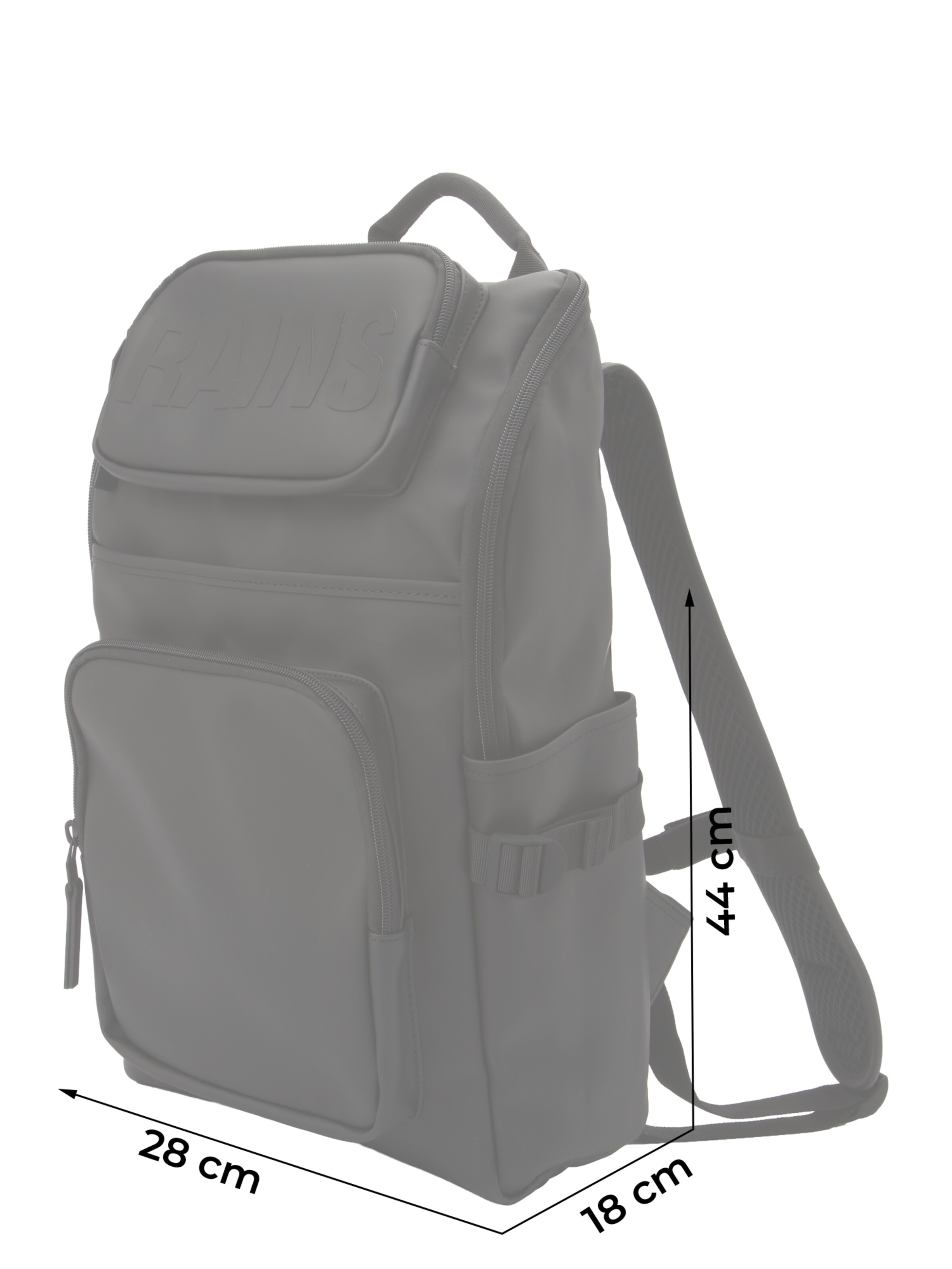 RAINS Rugzak 'Texel' in Zwart