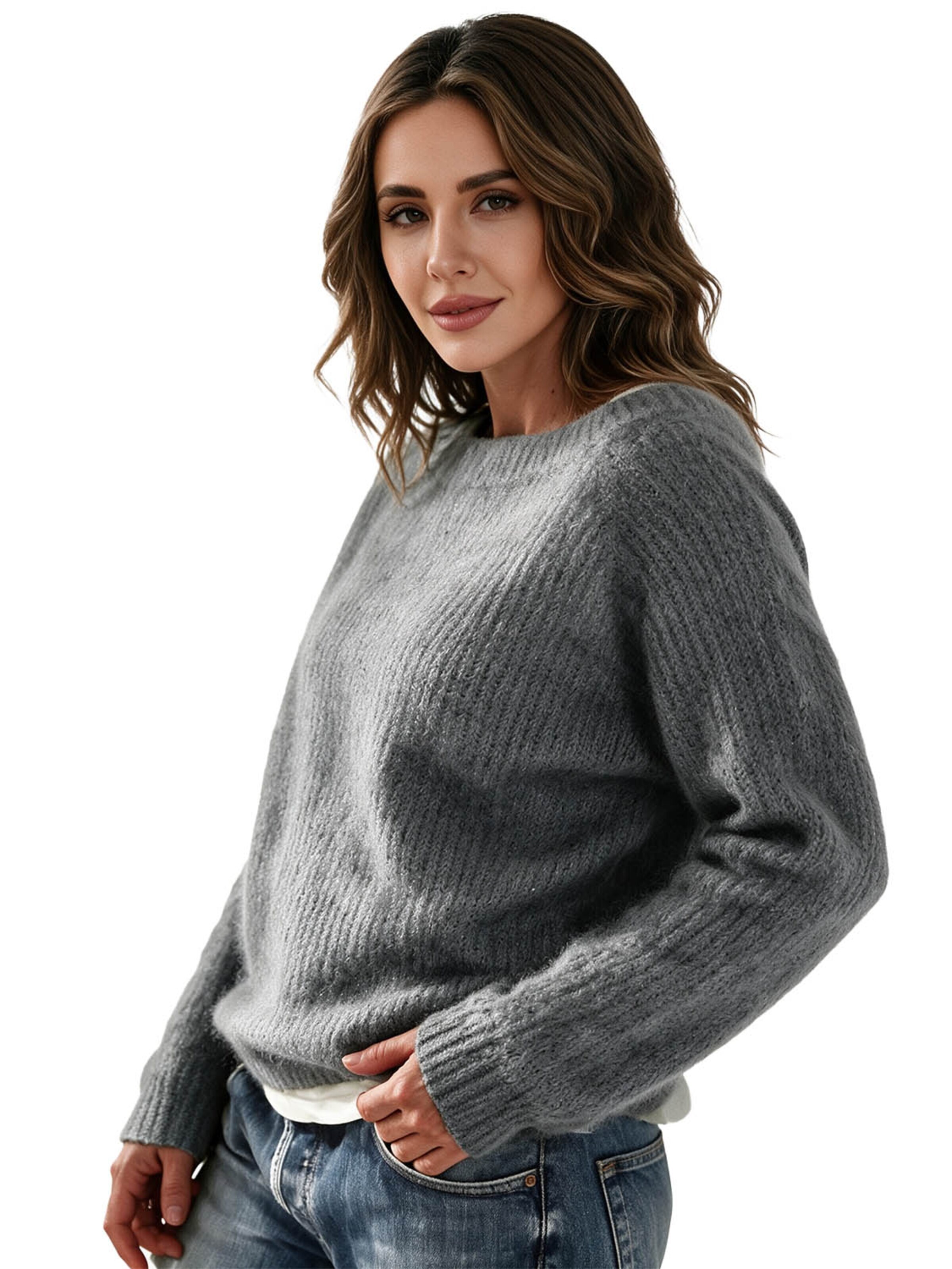 KoJooin Sweter 'Fair Isle' w kolorze szary
