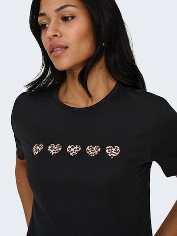 ONLY T-Shirt 'ONLMIA' in Schwarz