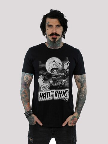 F4NT4STIC Shirt 'Disney Nightmare Before Christmas Hail The King' in Black: front