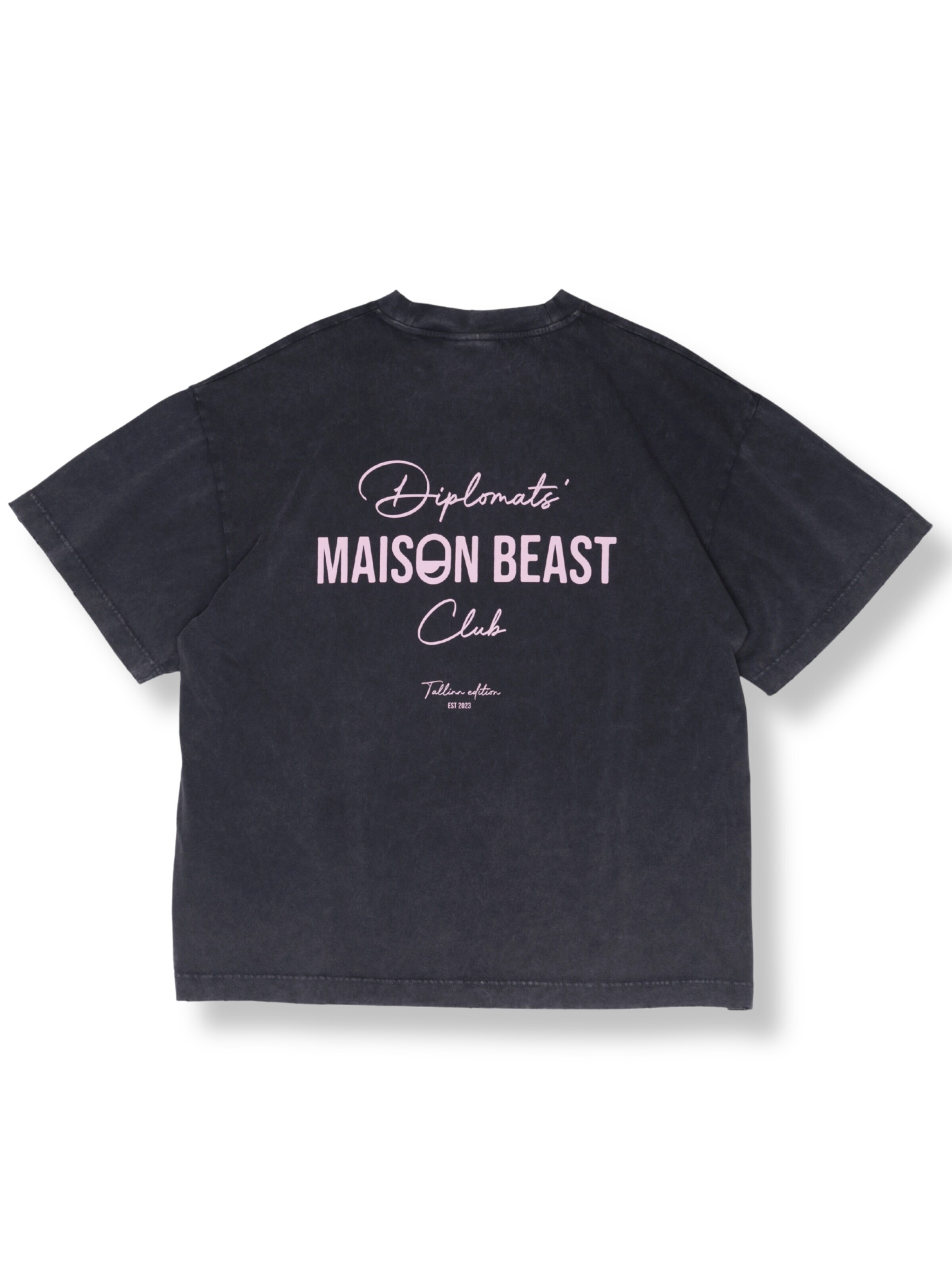 Maison Beast T-shirt 'DIPLOMATS' i grå