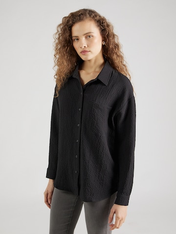 Noisy may Blouse 'RIPPLE' in Zwart: voorkant