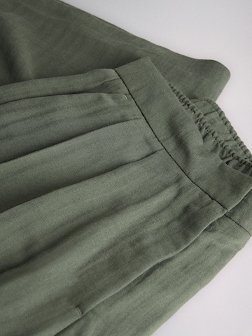 The Set Wide leg Pleat-front trousers in Brown