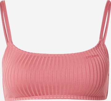 PROTEST Bandeau Athletic Bikini Top in Pink: front