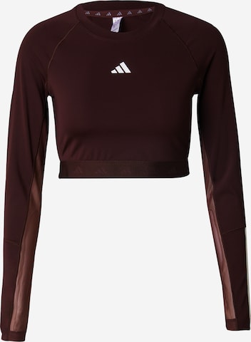 Maglia funzionale 'Hyperglam' di ADIDAS PERFORMANCE in marrone: frontale