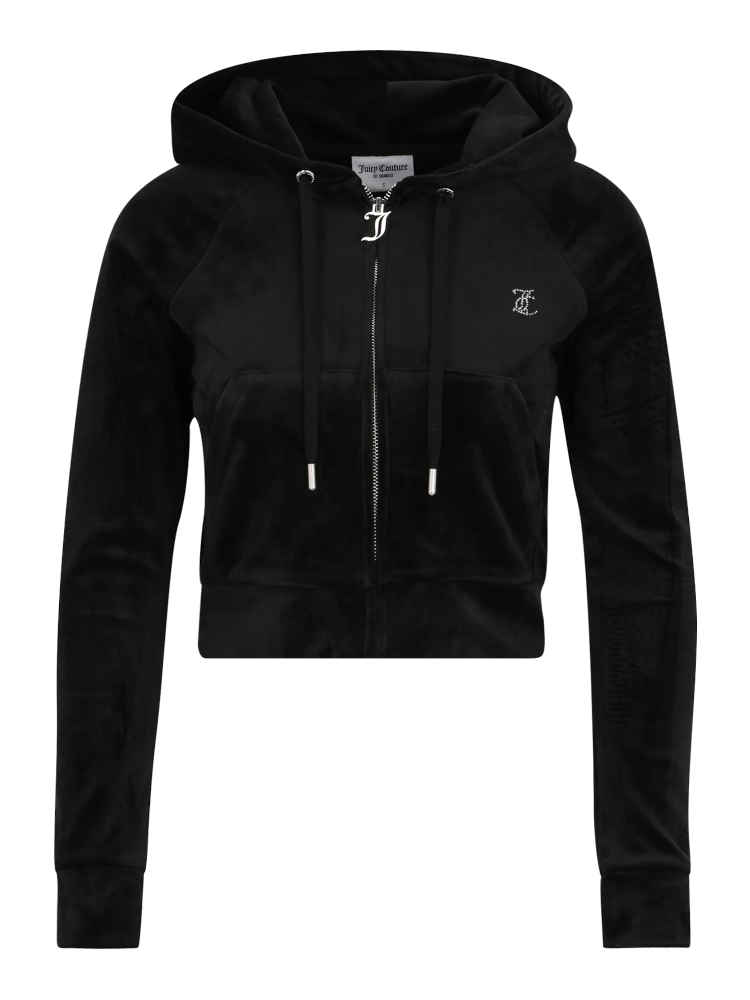 Juicy Couture Petite Sweat jacket 'MADISON' in Black: front