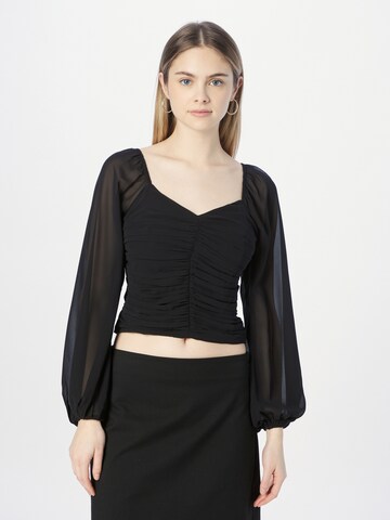 Abercrombie & Fitch Blouse in Zwart: voorkant