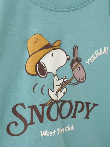 MANGO KIDS T-Shirt 'SNOOPY' in Grün