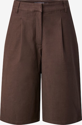 PIECES Regular Shorts PCRikke' in Braun: Vorderseite