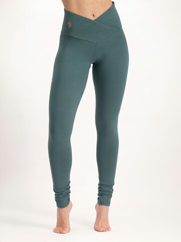 Urban Goddess Yoga & Activewear Slim fit Leggings 'Sati Yoga & Pilates' in Green