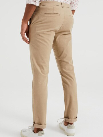 WE Fashion Slimfit Hose in Beige