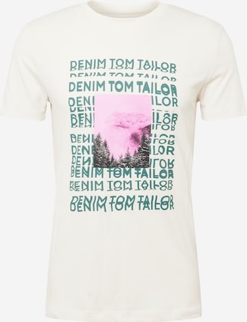TOM TAILOR DENIM قميص بلون بيج: الأمام