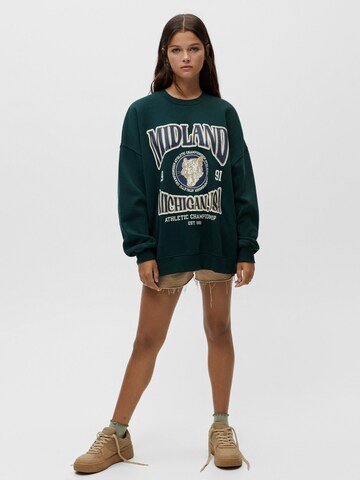 Pull&Bear Sweatshirt in Groen