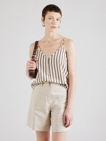 VERO MODA Blus 'MYMILO' i beige: framsida