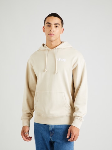 LEVI'S ® Regular fit Sweatshirt 'Relaxed Graphic Hoodie' in Beige: voorkant
