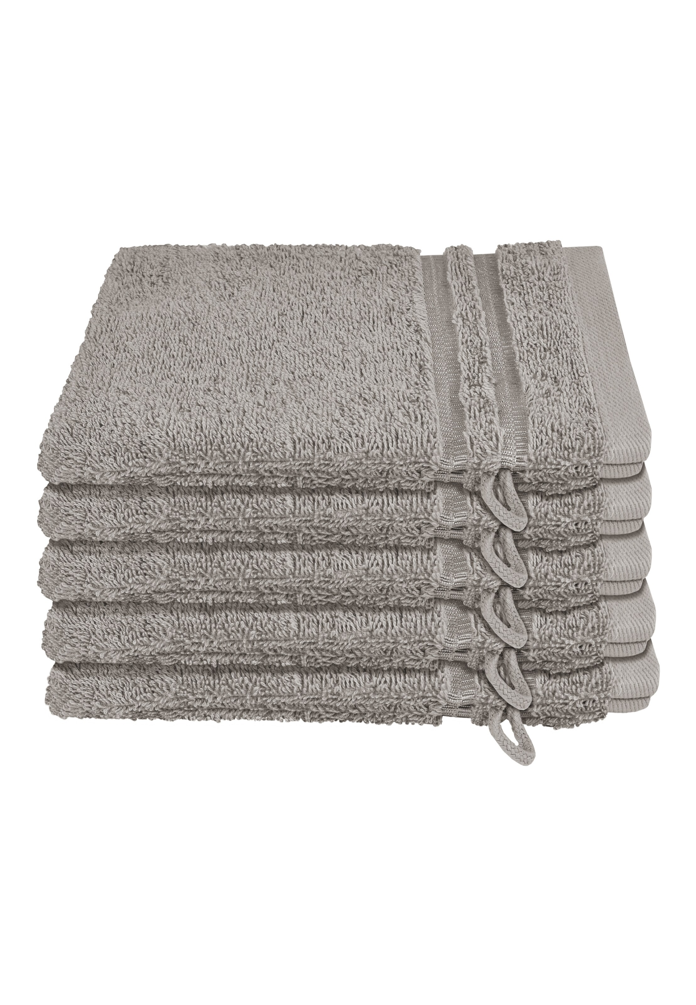 SCHIESSER Waschhandschuhe 'Milano' in Grau: Vorderseite