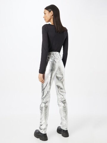 River Island Regular Broek in Zilver