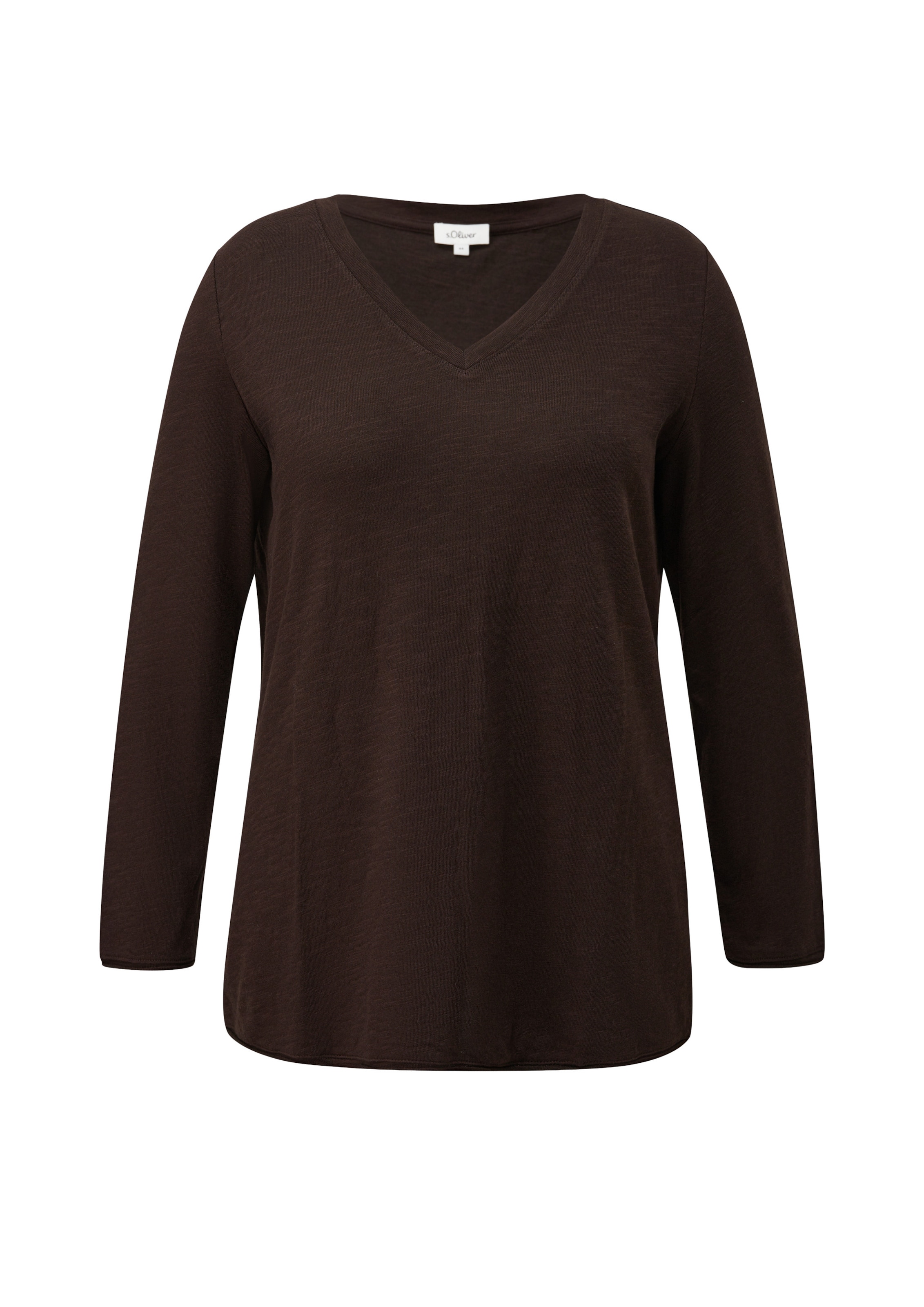 T-shirt s.Oliver CURVE en marron : devant