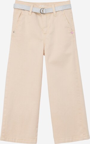 s.Oliver Wide leg Trousers in Beige: front