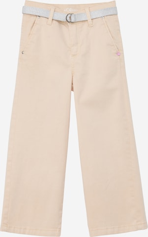 Wide Leg Pantalon s.Oliver en beige : devant