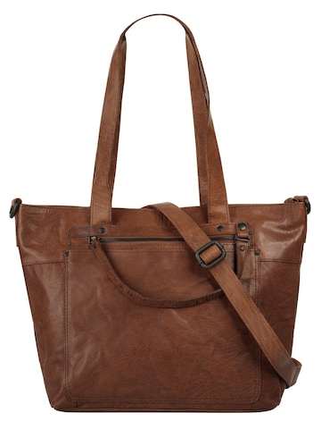 Cabas Spikes & Sparrow en marron : devant