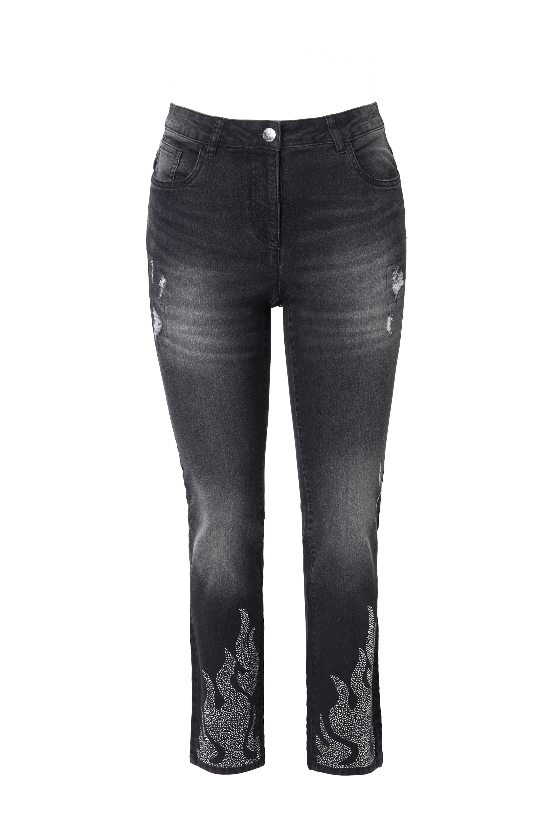 Angel of Style Regular Jeans in Zwart: voorkant