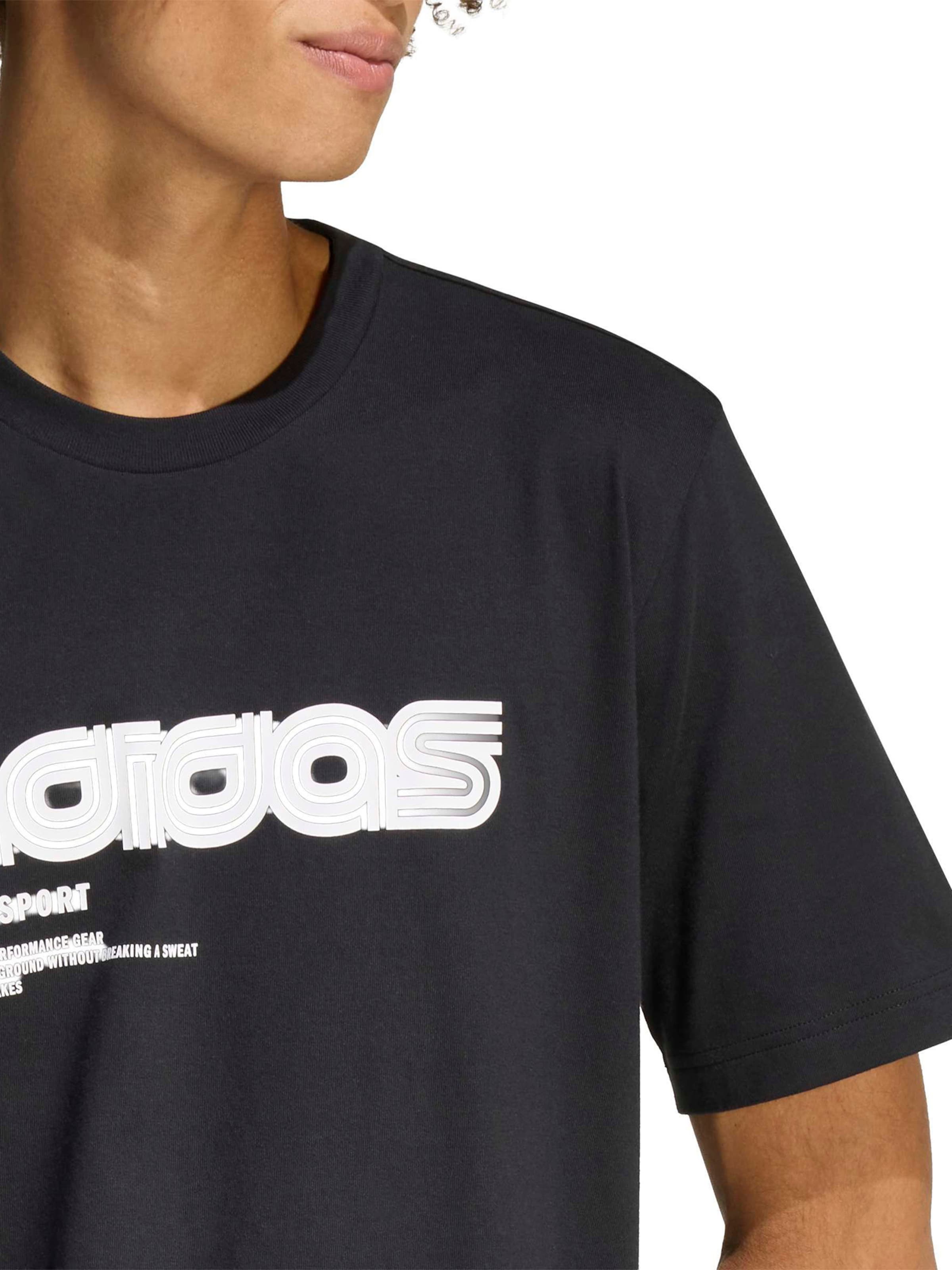 Tricou funcțional 'LINEAR' de la ADIDAS SPORTSWEAR pe negru