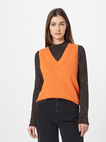 VILA Knitted Vest 'RIL' in Orange: front