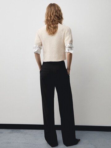 MANGO Wide Leg Hose 'Spider' in Schwarz
